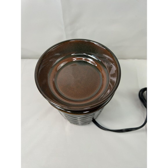 Scentsy Warmer Farfalle Retired DSW-FARF Brown Flowers‎ Leaves Full Size - Picture 5 of 6